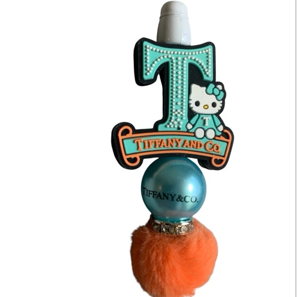 Tiffany & Co. and Hello Kitty Handmade Customized Blue White and Orange Pen NWOT - Picture 3 of 13